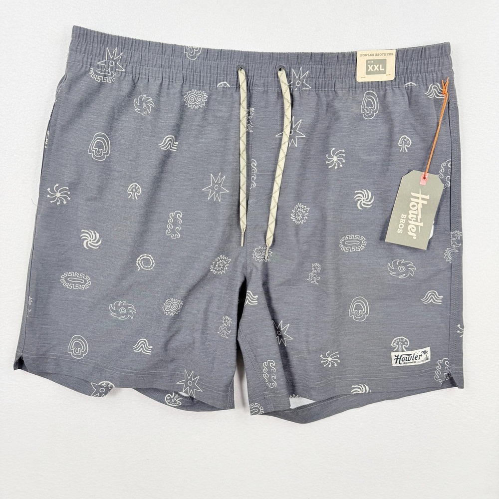 Howler Bros Deepset Boardshorts Size XXL Mens Mementos Black NEW
